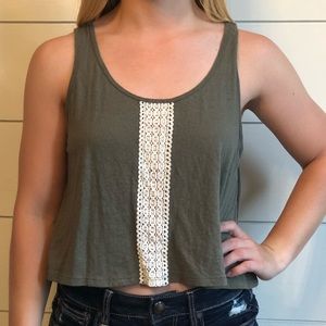 Hunter Green Lace Tank